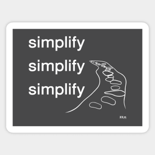 Simplify (white letters) Sticker